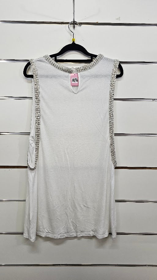 Silver Sequinned Singlet - 14/16
