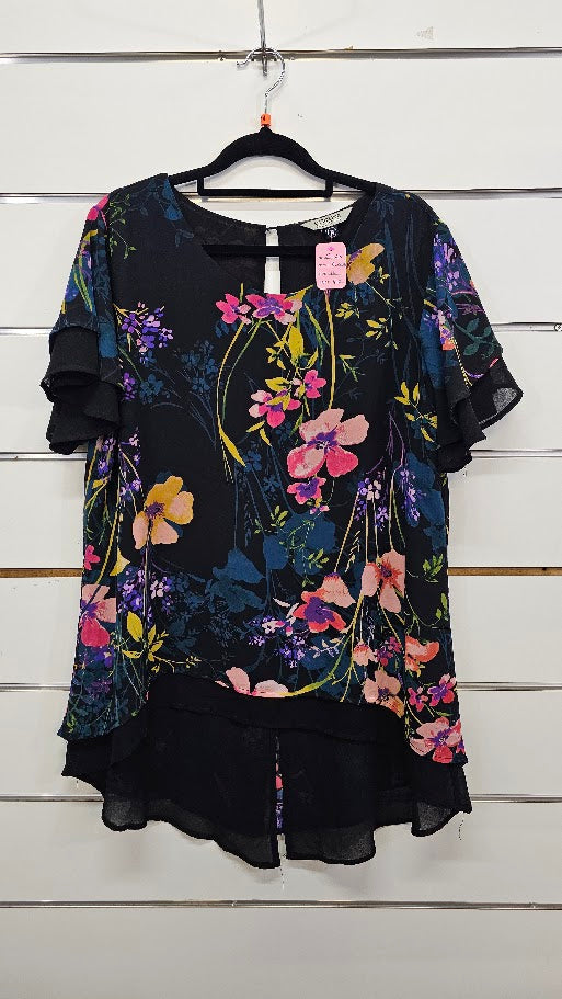 Caroline Collection Floral Blouse - 14