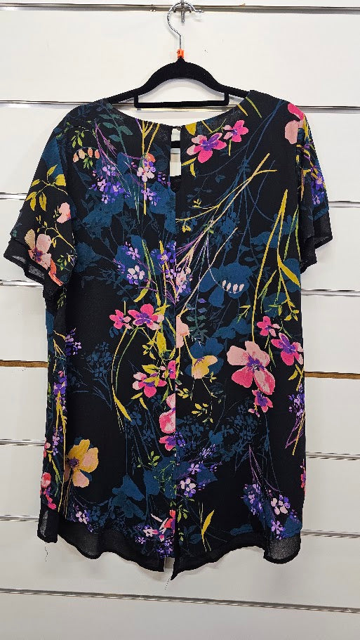 Caroline Collection Floral Blouse - 14