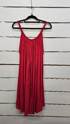 Red Cotton Beaded Strap Singlet - 14