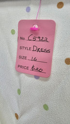 Glassons, Cream, Spotty Dress with Cut Outs – 16