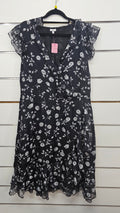 Heine Black/White Chiffon Dress - 44