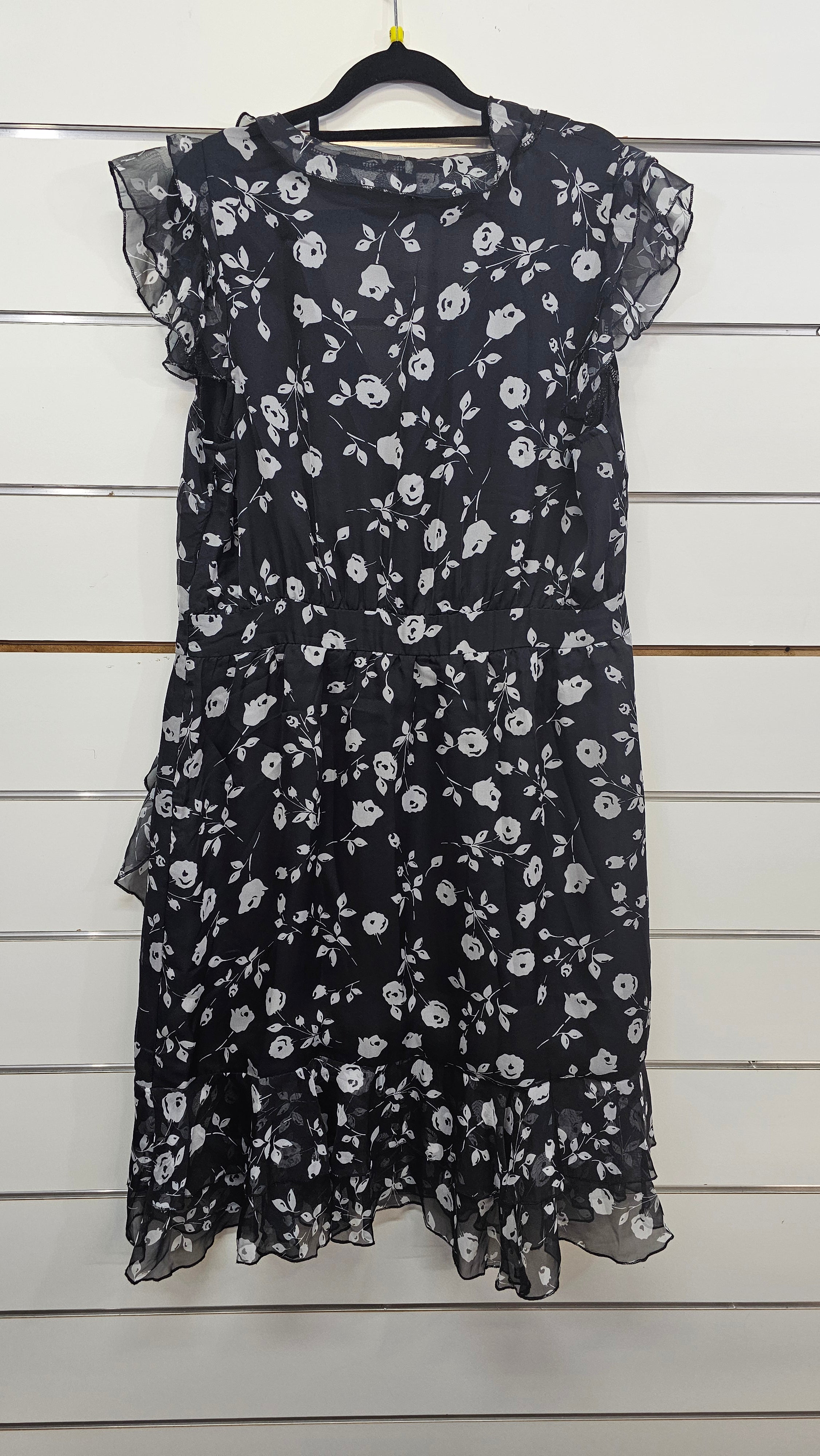 Heine Black/White Chiffon Dress - 44