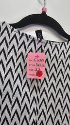 Divided Chevron Dress - 32