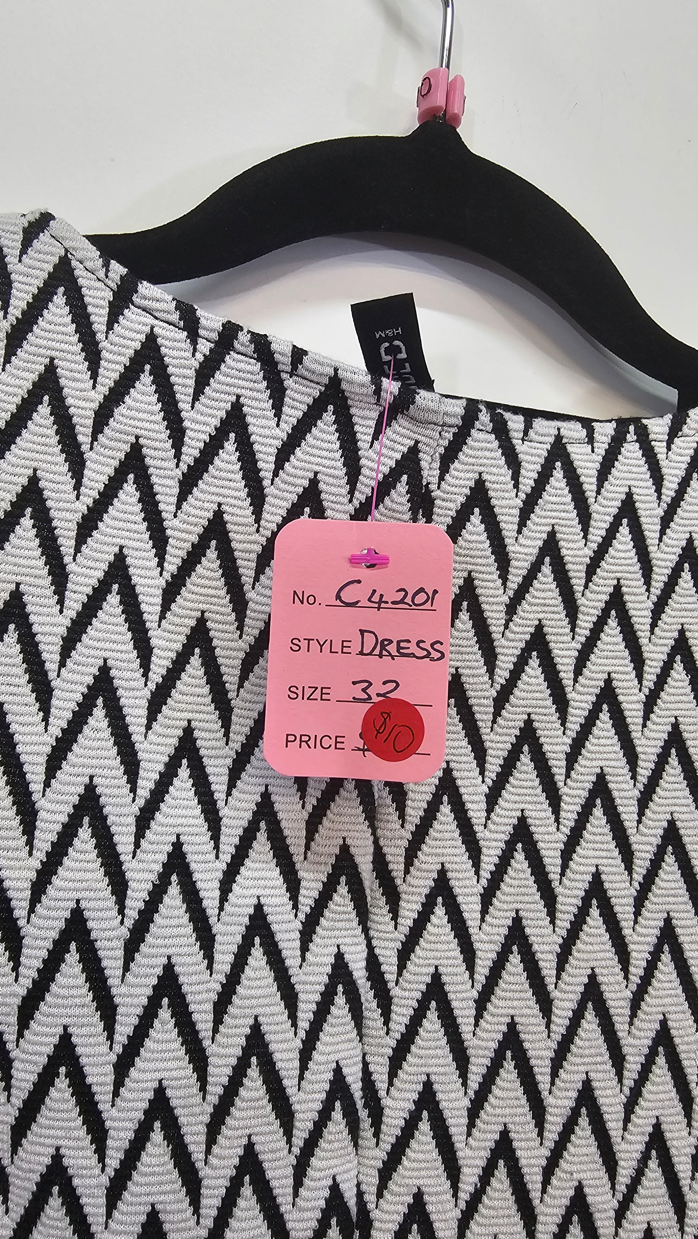 Divided Chevron Dress - 32