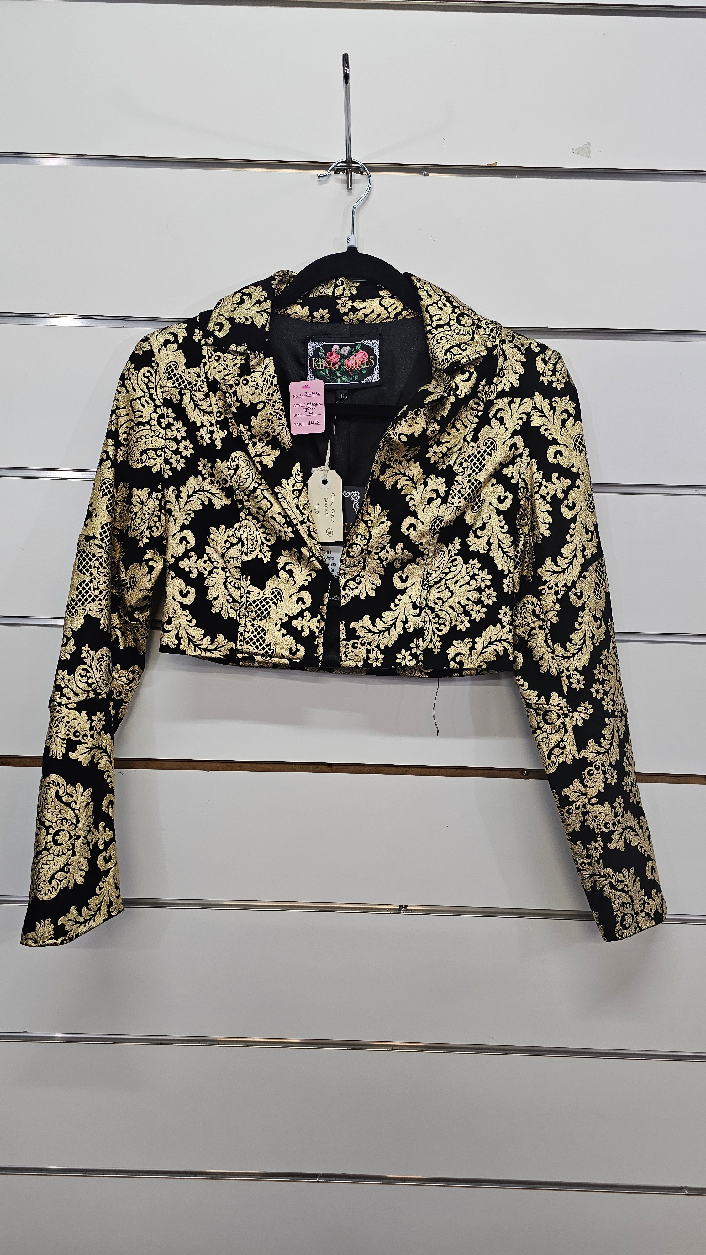 King Girls Black & Gold Bolero - 8