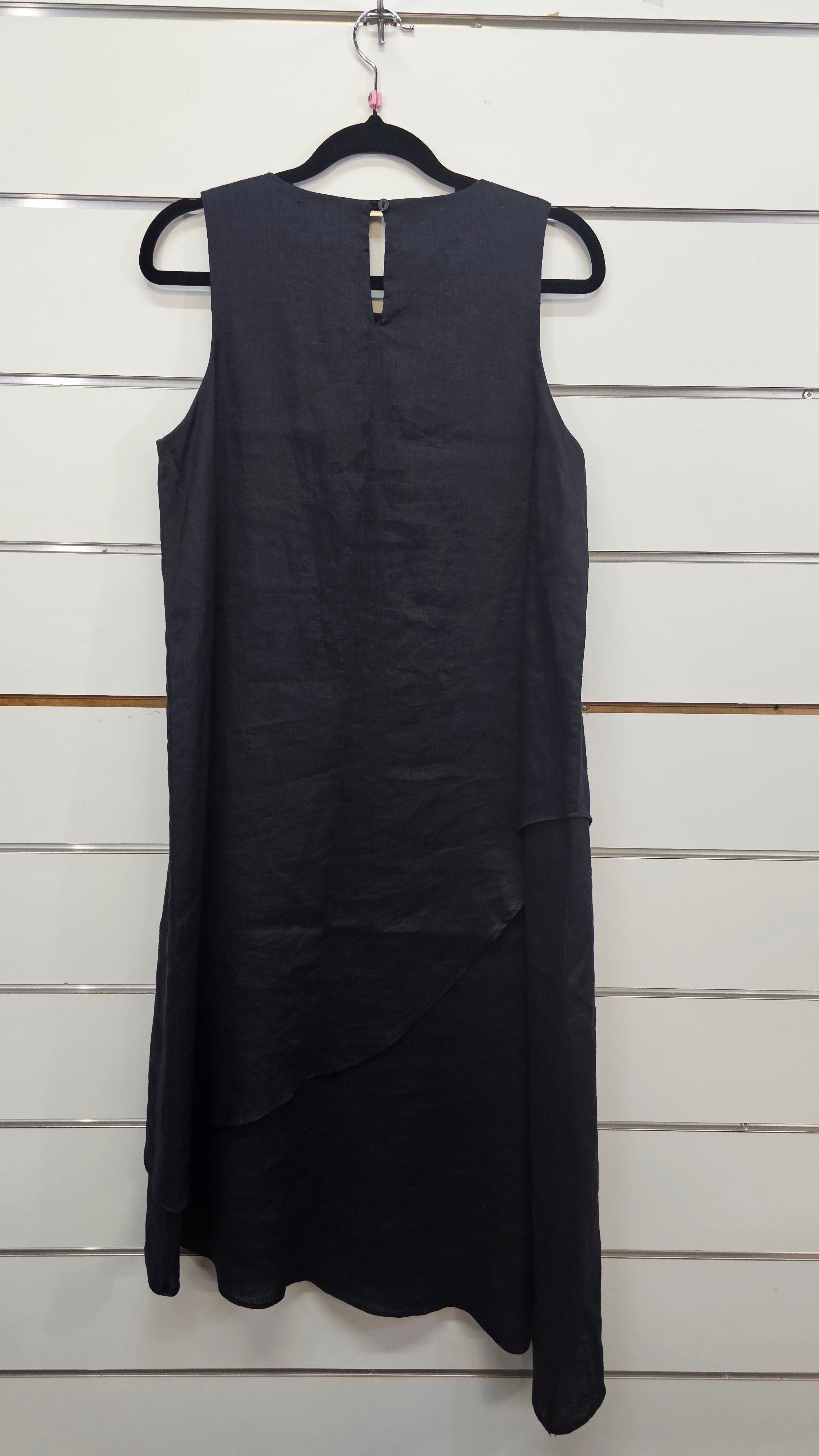 Island Shop Black Dress with Brown Beaded Neckline - 10