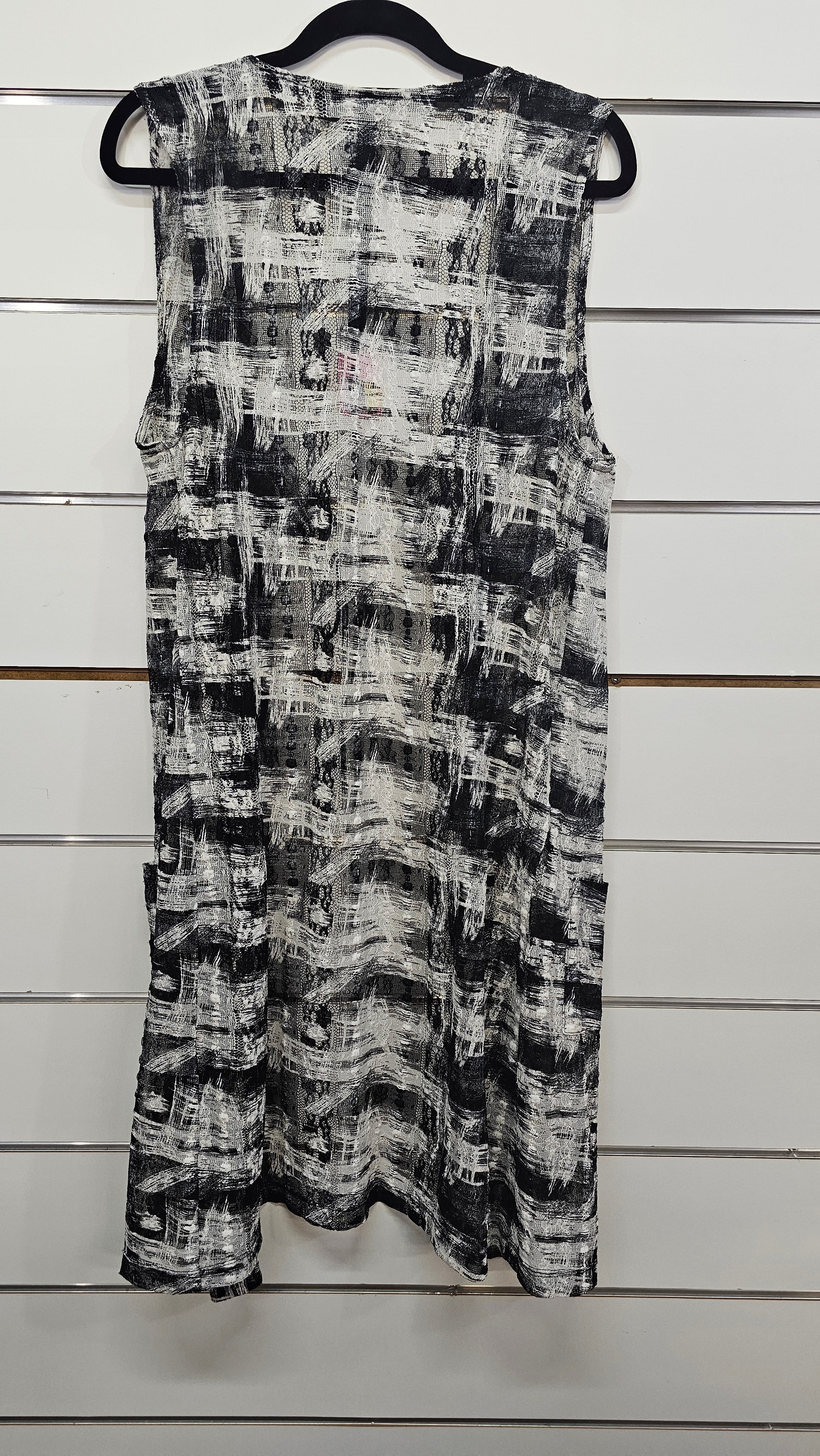 Stitch Black/White Long Cardigan - 12