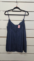 Drama Navy Top with Lace - 14