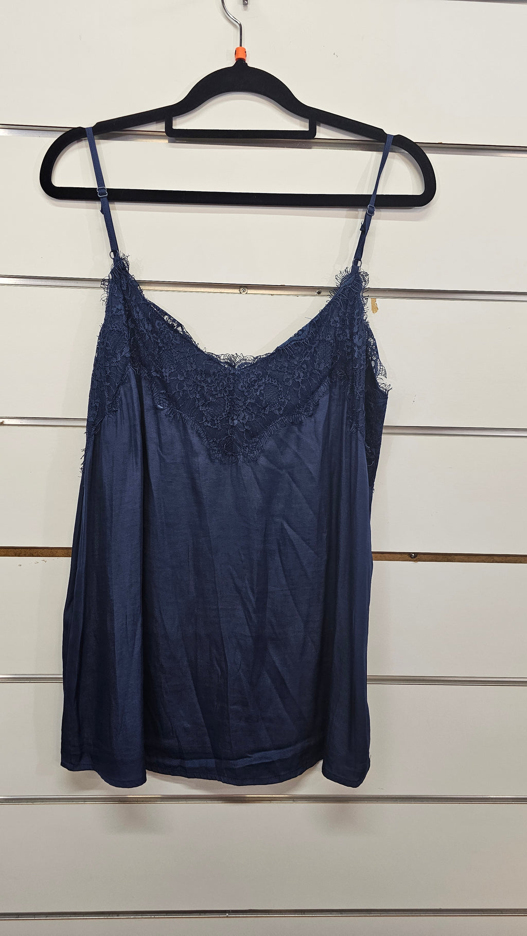 Drama Navy Top with Lace - 14