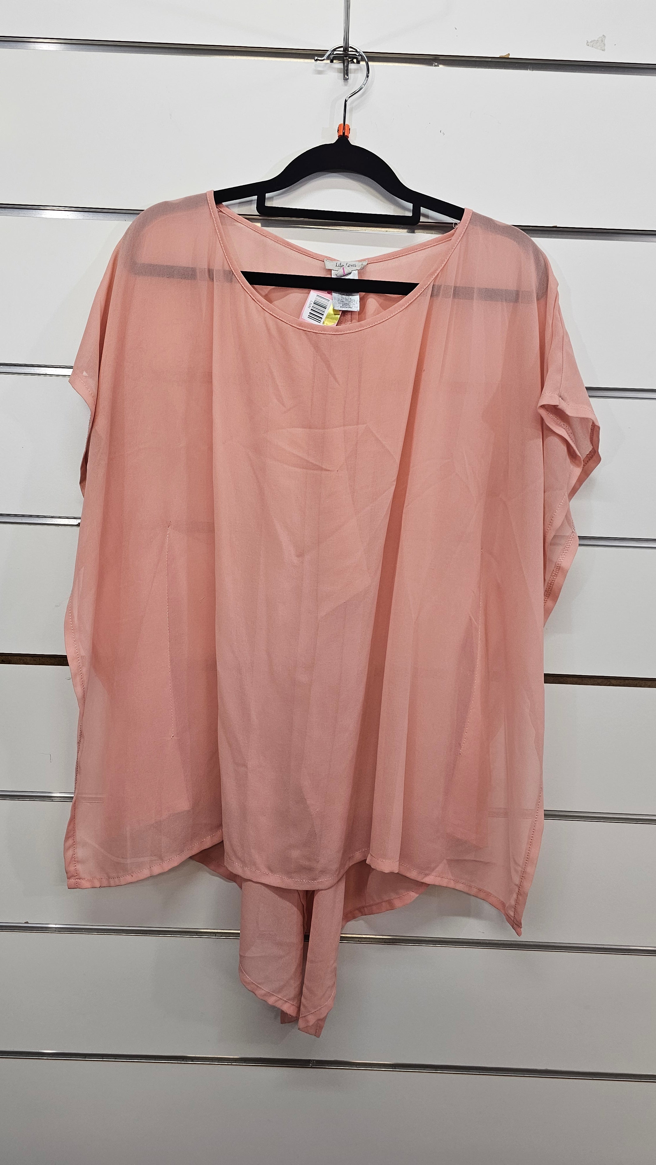 Lily Loves Peach Chiffon Top - 14
