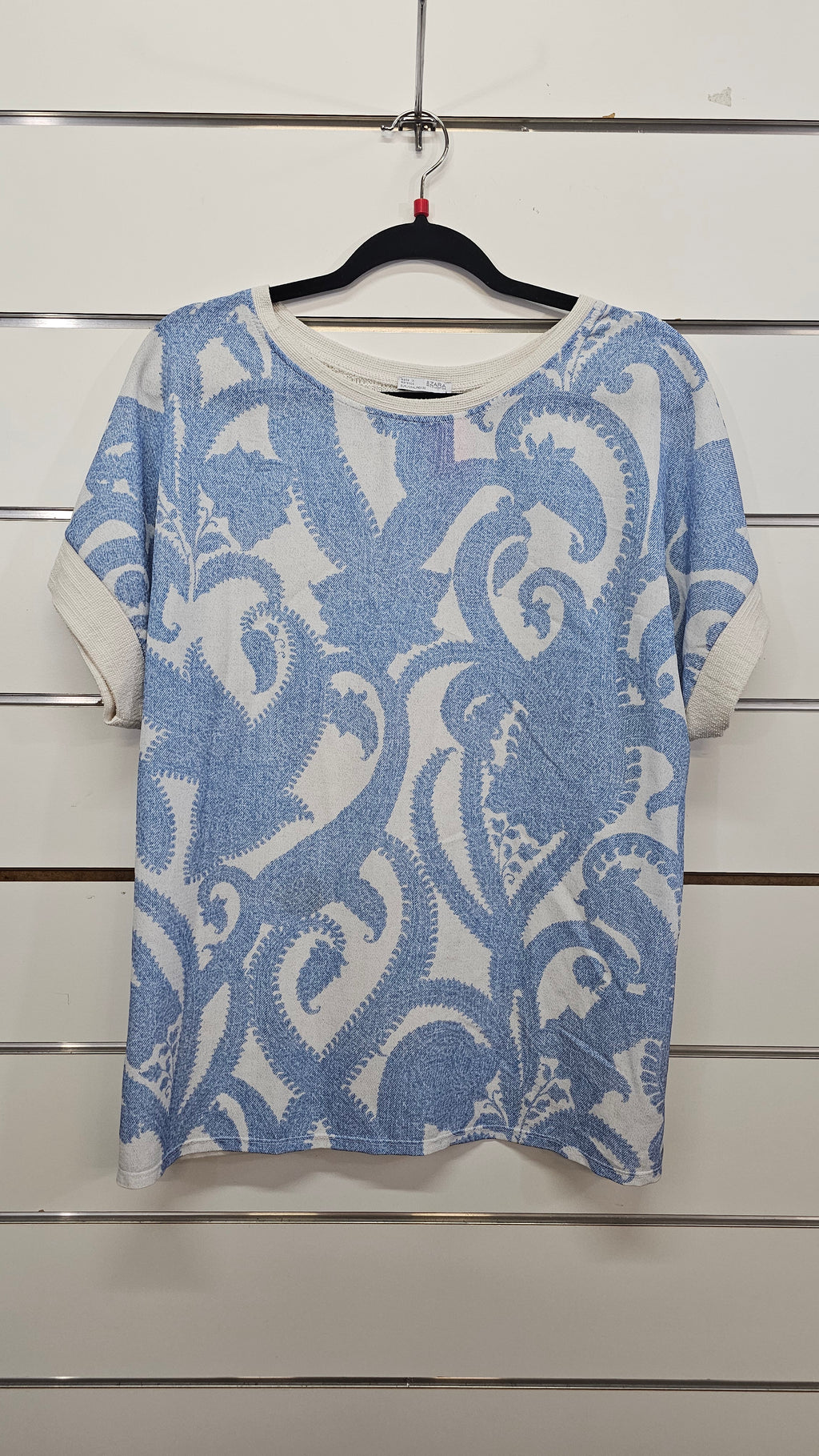 Zara Blue/White Top - L