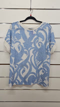 Zara Blue/White Top - L