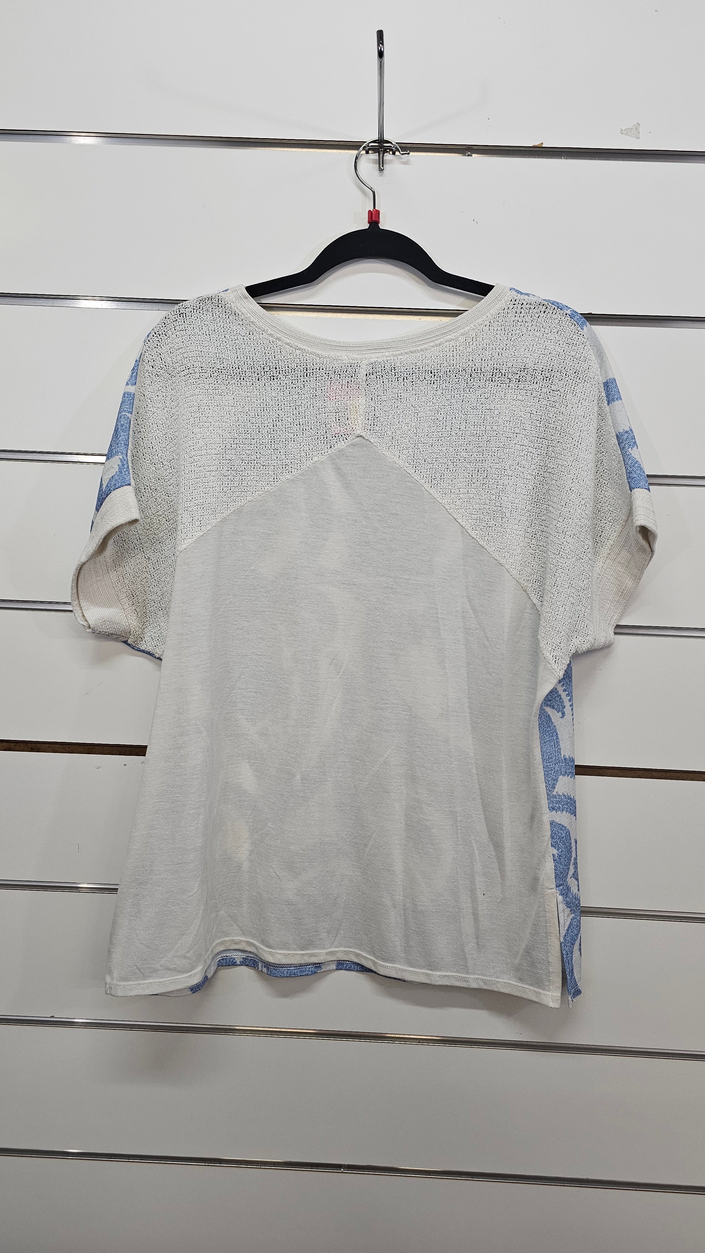 Zara Blue/White Top - L