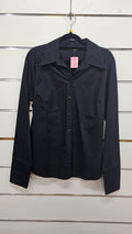 Hennes, Black, L/S Button-Up Sleeves – 16