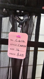 Chlorofile, Black, Cardigan with Chiffon Back – 14