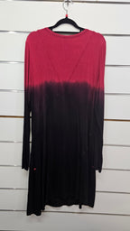 Berlin, Burgundy, Long Button Cardigan – L