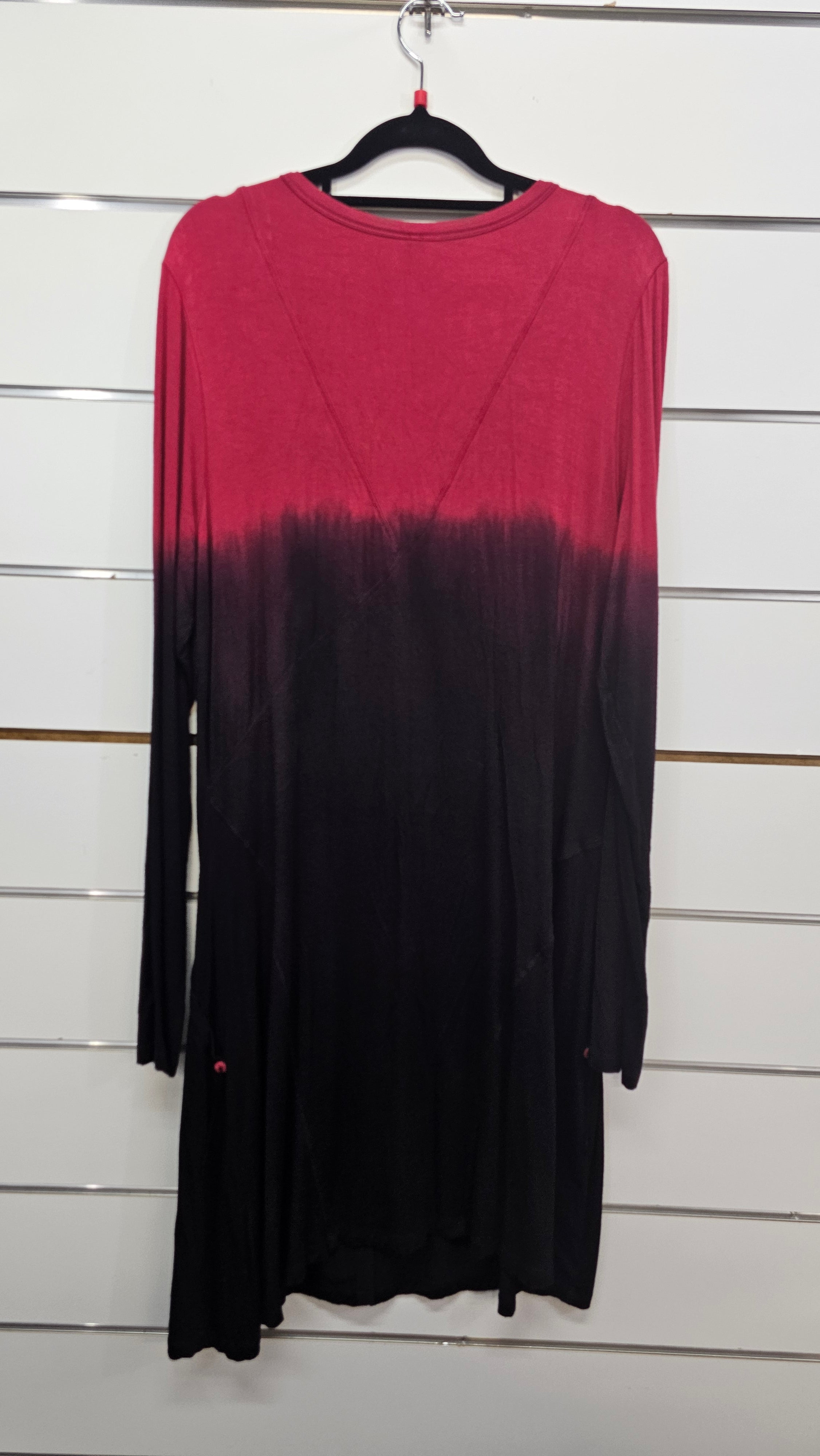 Berlin, Burgundy, Long Button Cardigan – L