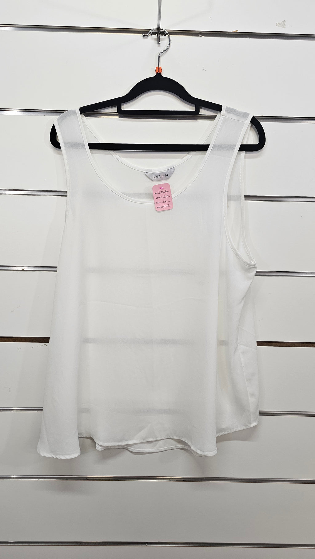 Spirit, Cream, Sleeveless Top – 14