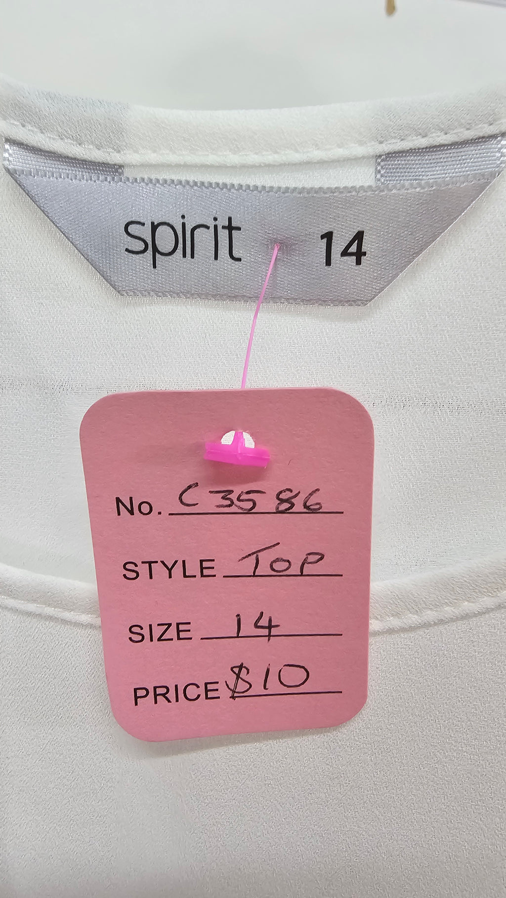 Spirit, Cream, Sleeveless Top – 14