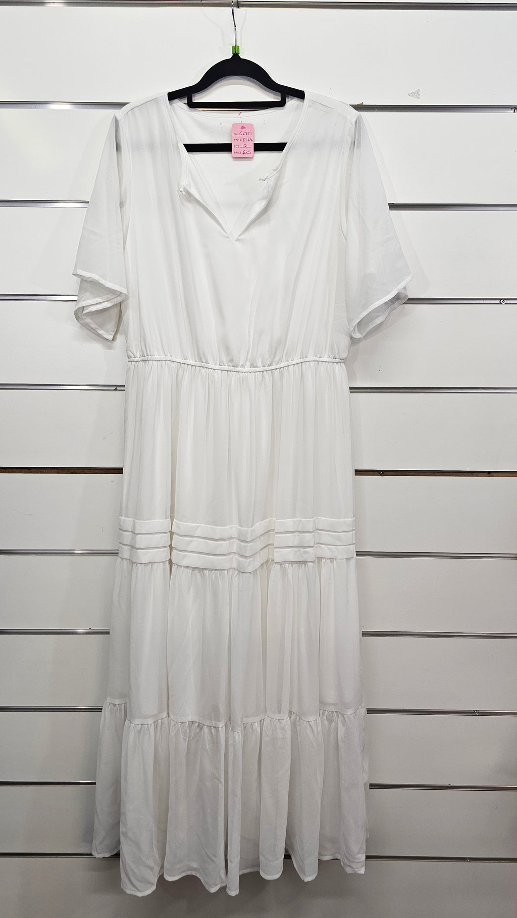 White, S/S Maxi Dress – 12