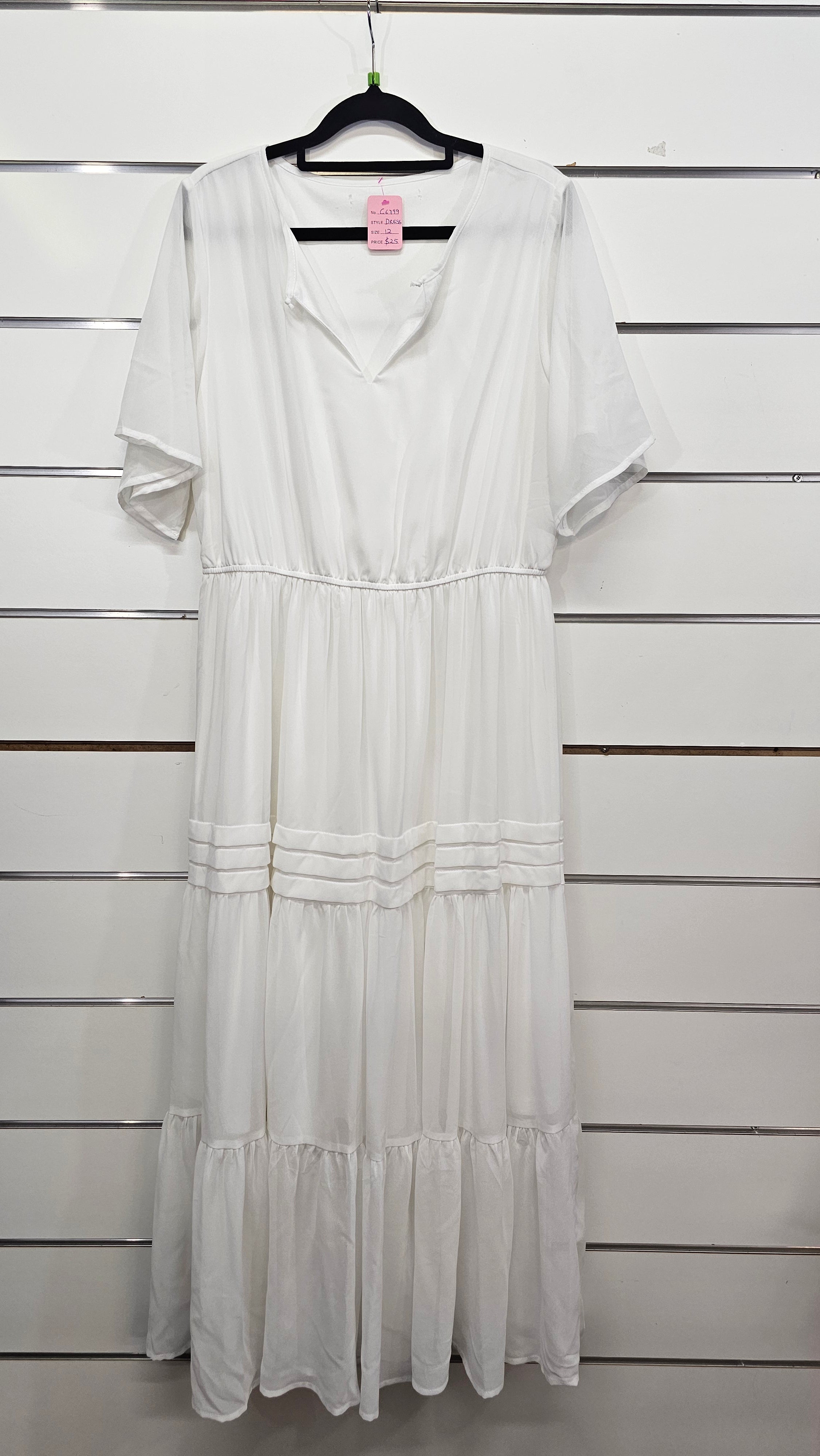 White, S/S Maxi Dress – 12