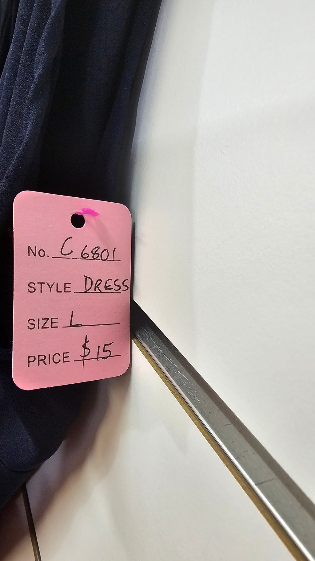 AW, Navy, Wrap Dress – L
