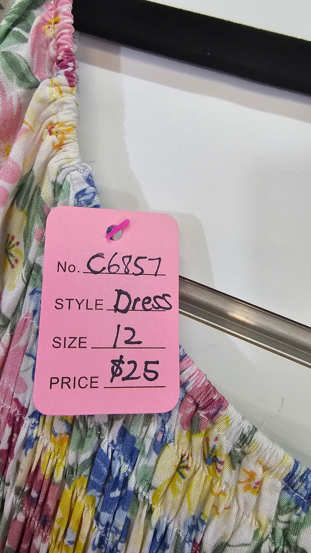 Floral, Yellow/Blue/Pink Puff Sleeve Princess Cut Dress – 12