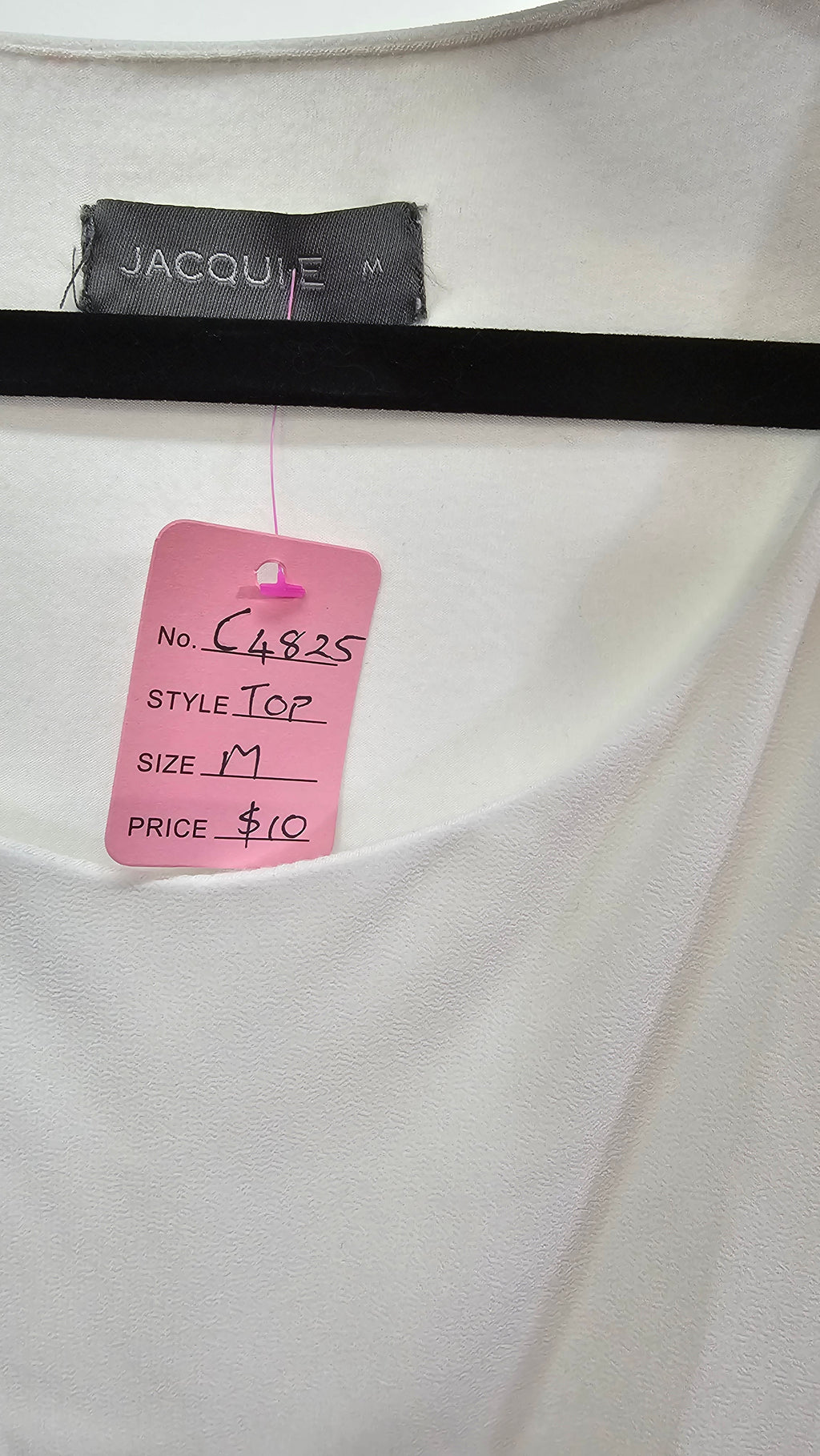 Jacqui-E Cream Chiffon Top - M