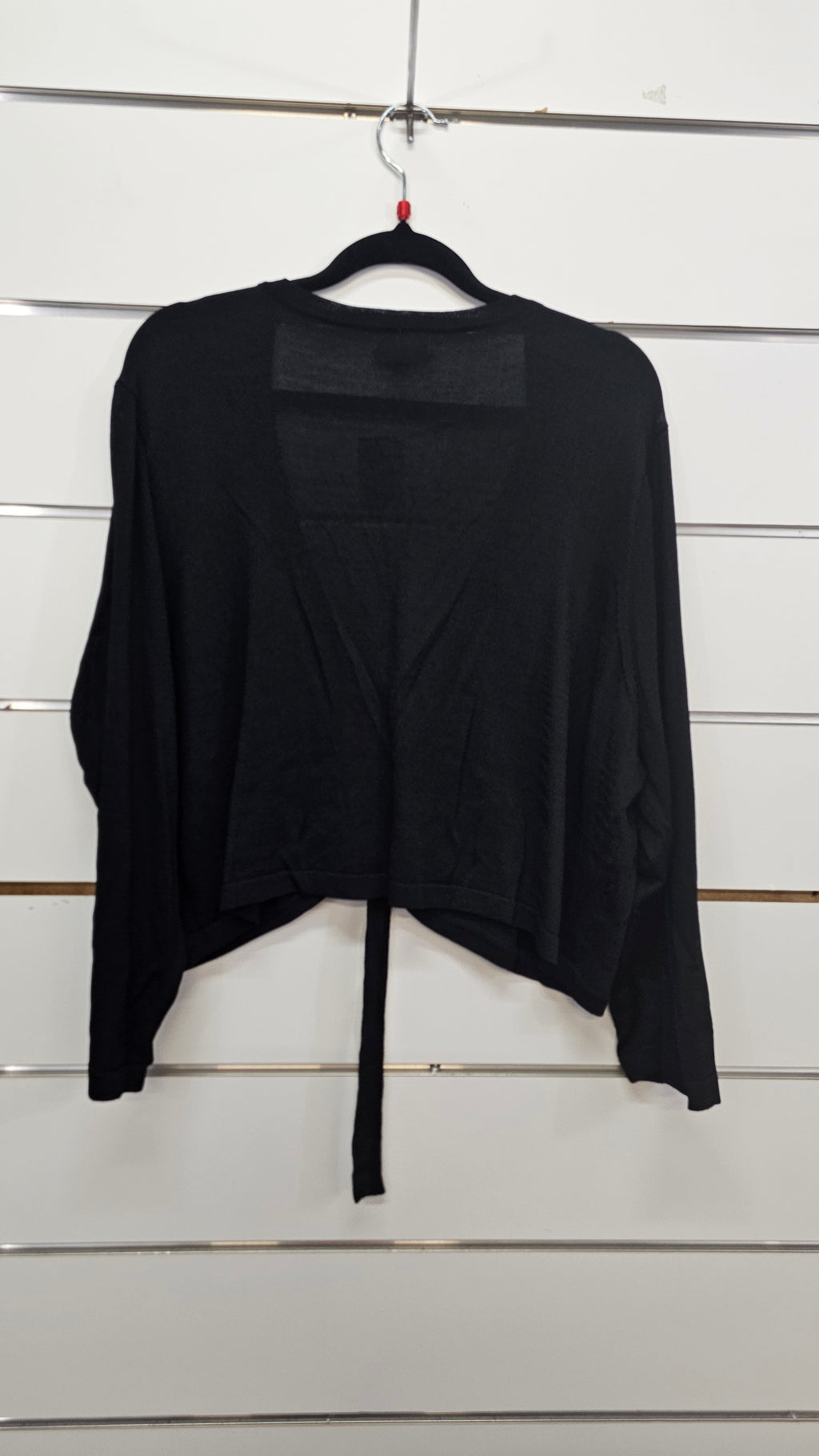 K+K, Black, Knitted Cardi with Tie Belt – L