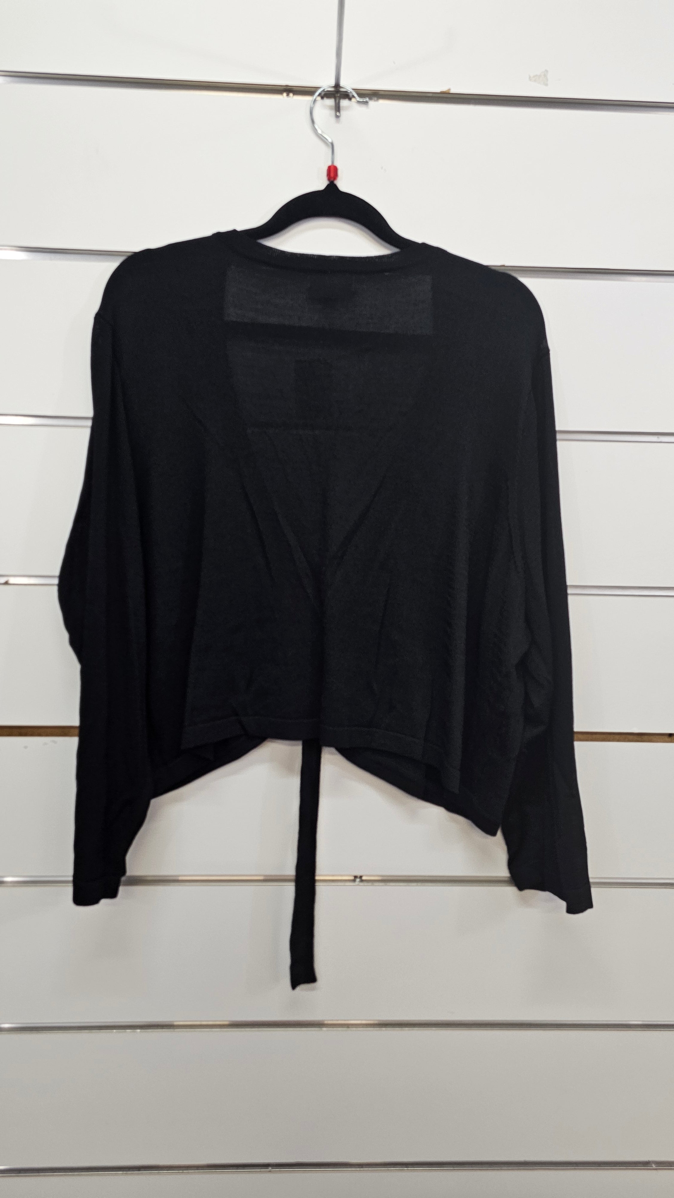 K+K, Black, Knitted Cardi with Tie Belt – L