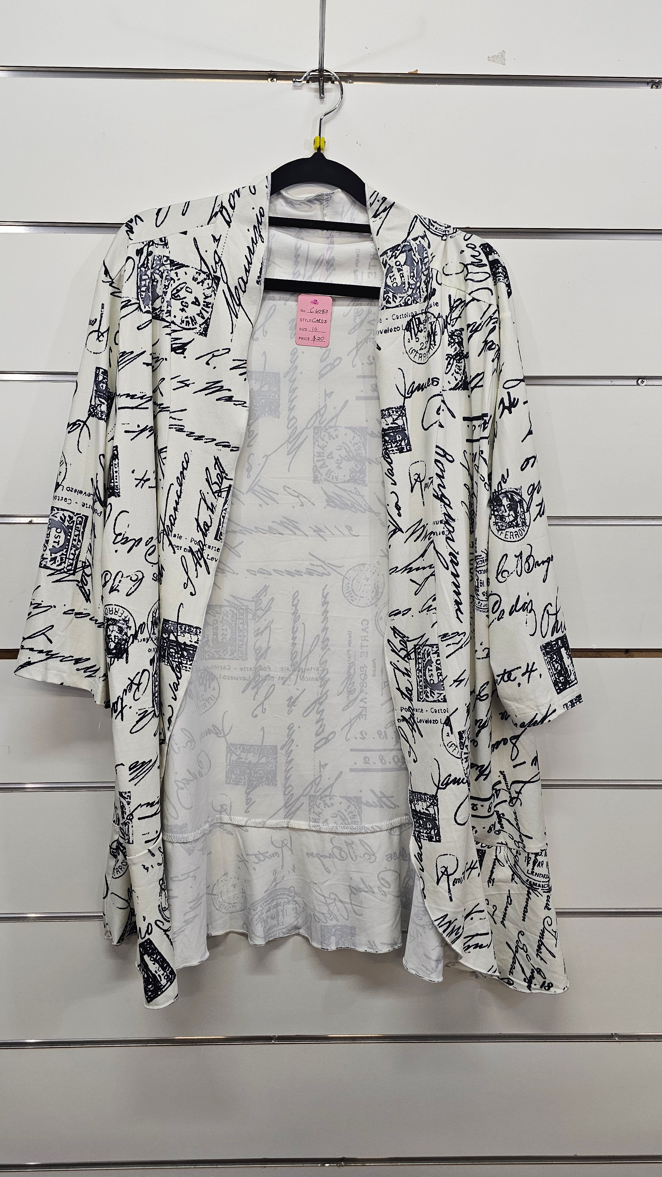 Black, Cream, Cardi/Jacket – 16