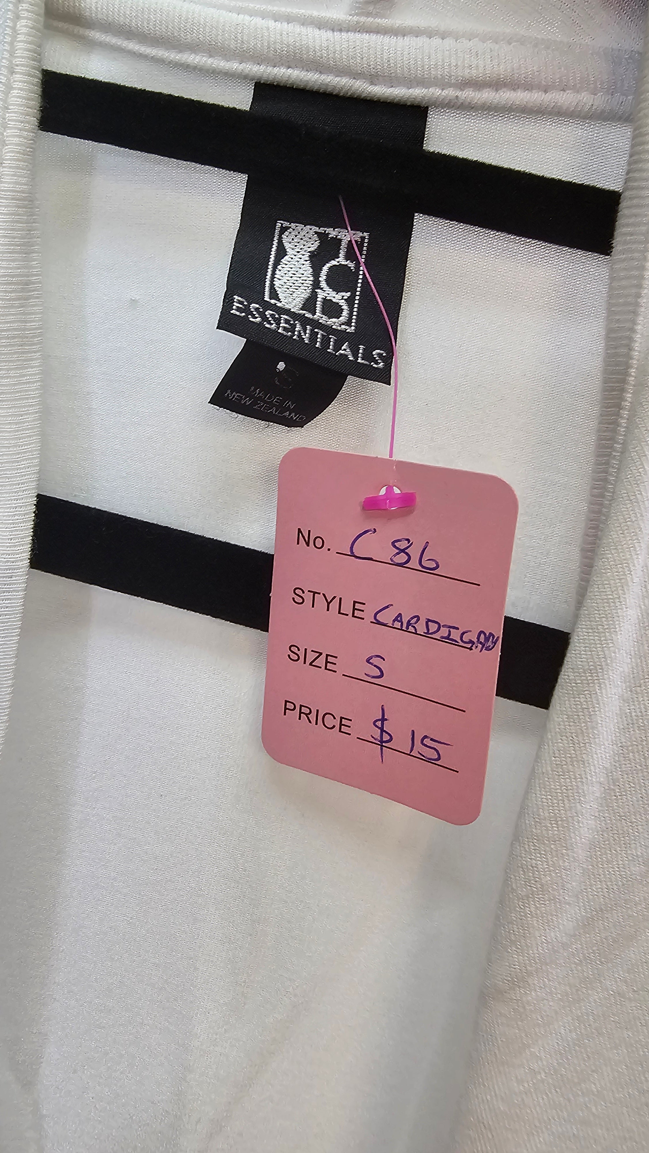 TCD, White, Over Cardigan – S–M