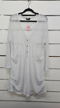 Threadz, White, Netting Cardi