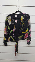 Rene, Black, Tie Waist Cardigan – XL