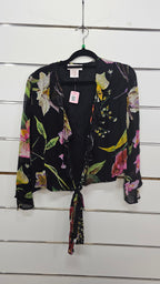 Rene, Black, Tie Waist Cardigan – XL