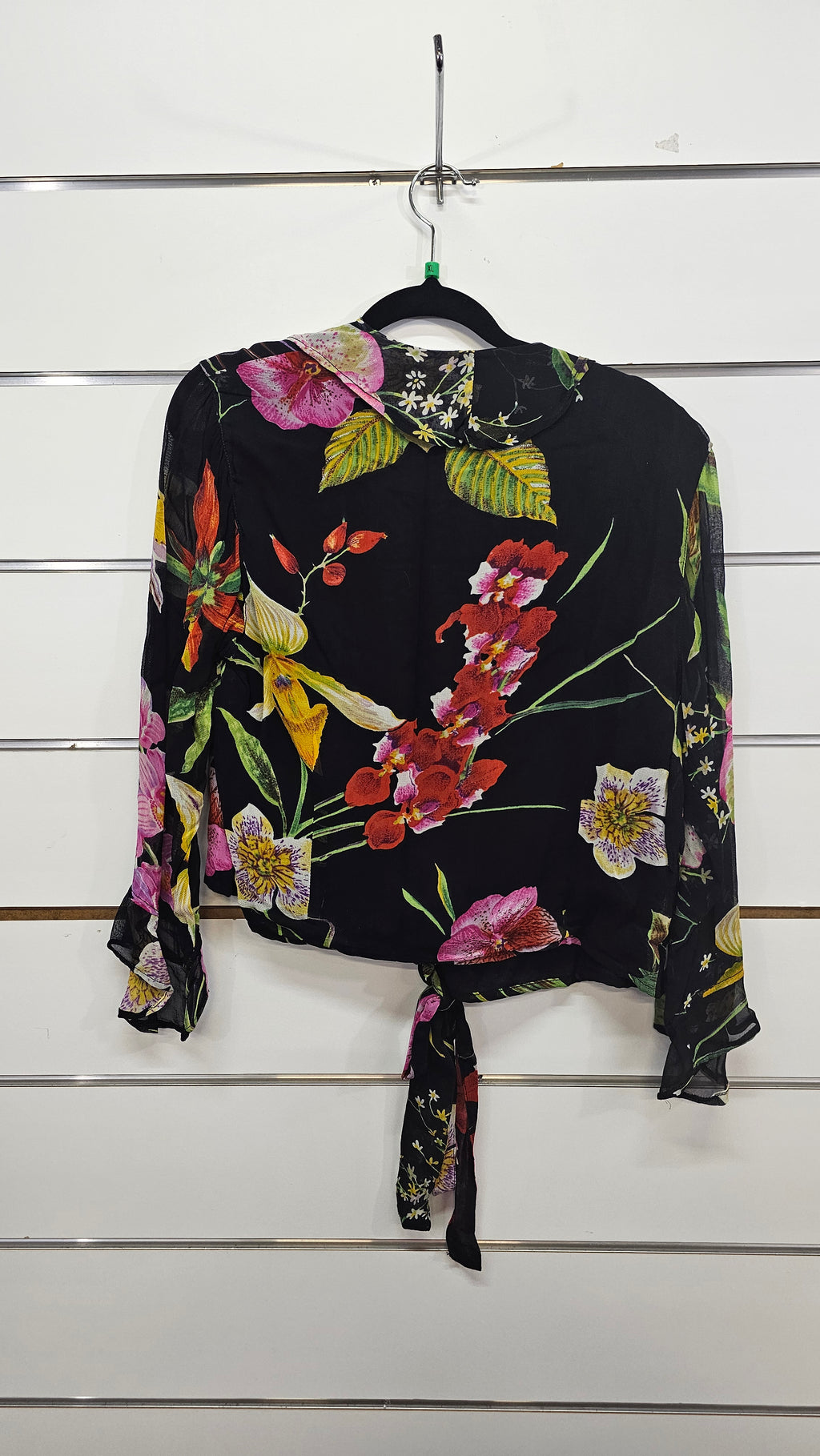 Rene, Black, Tie Waist Cardigan – XL
