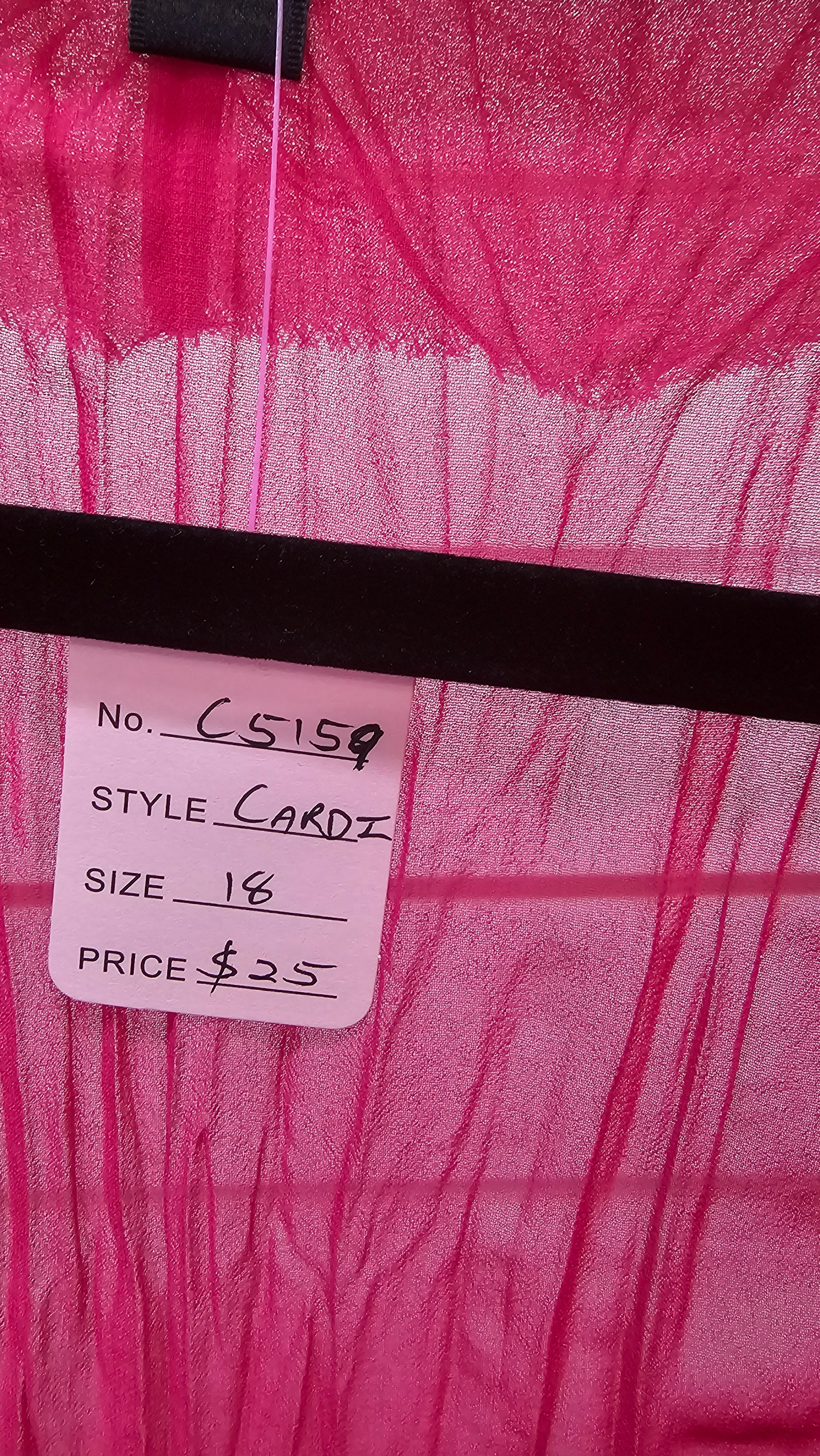 Chocolat, Hot Pink, Chiffon Cardi – 18