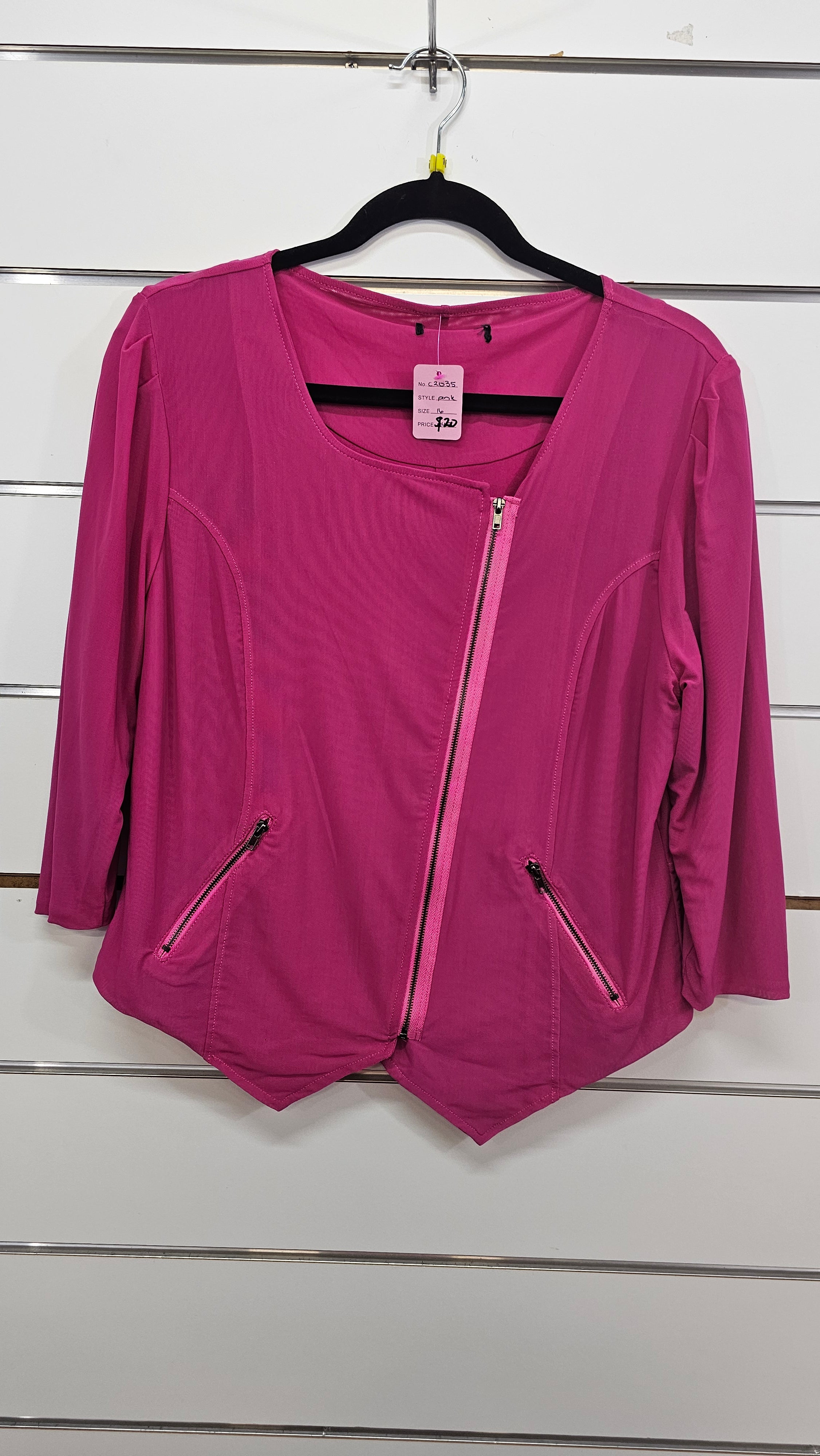 Verge, Pink, Light Over Jacket, 3/4 Sleeve – 16