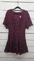 Dotti, Burgundy, Short Lace Dress, S/S – 10