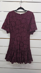 Dotti, Burgundy, Short Lace Dress, S/S – 10