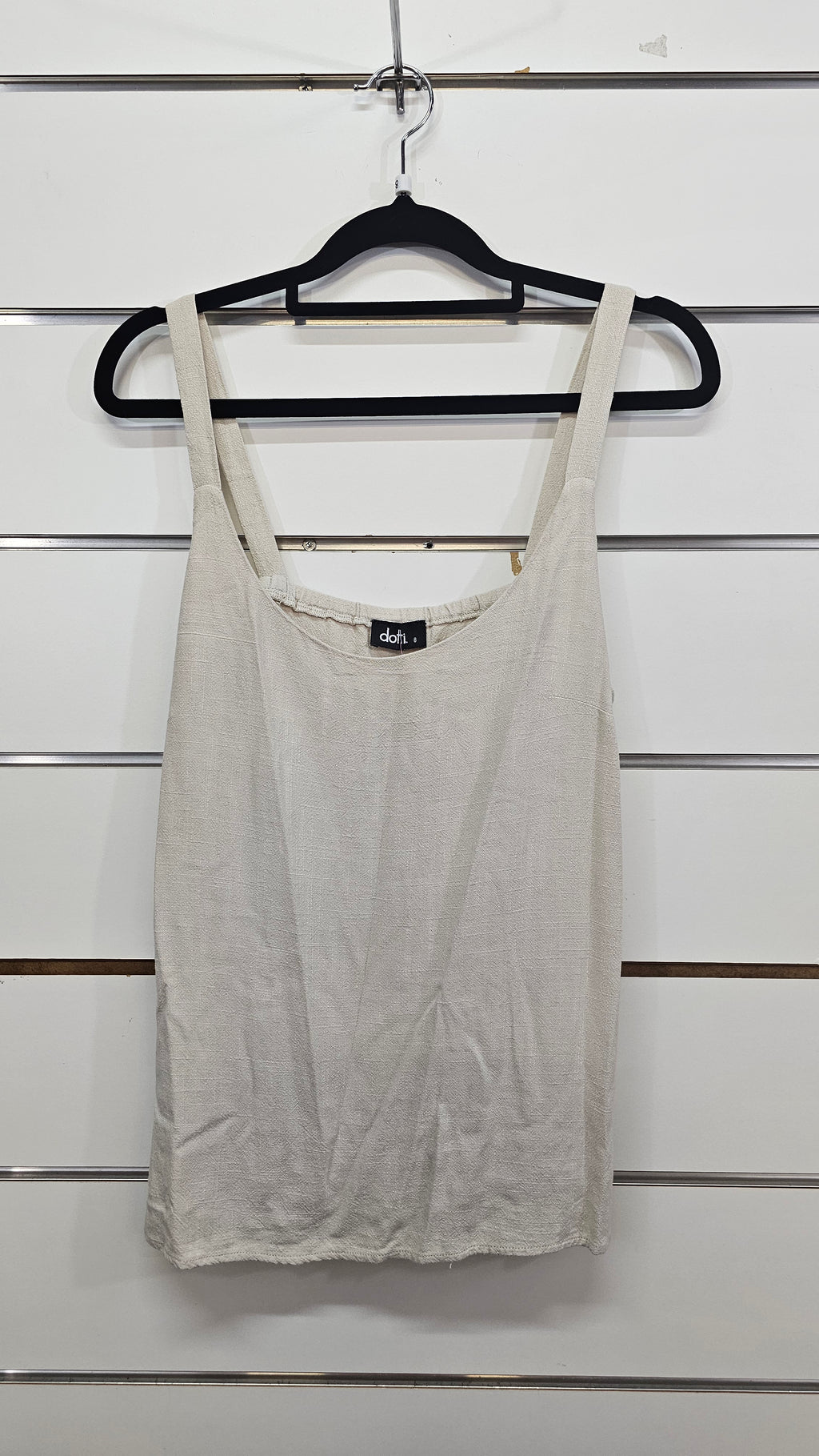 Dotti Cream Linen Singlet - 8