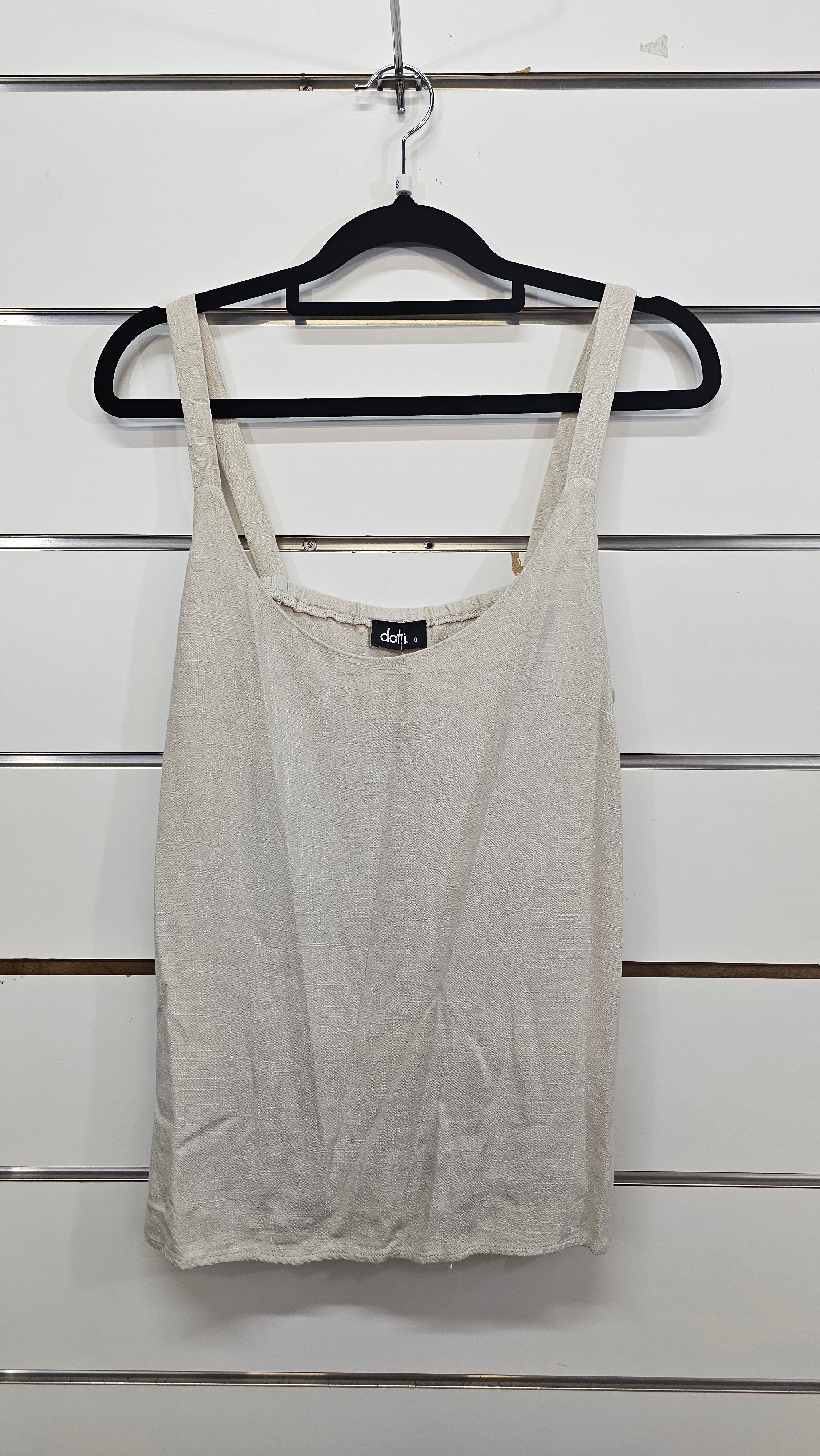Dotti Cream Linen Singlet - 8