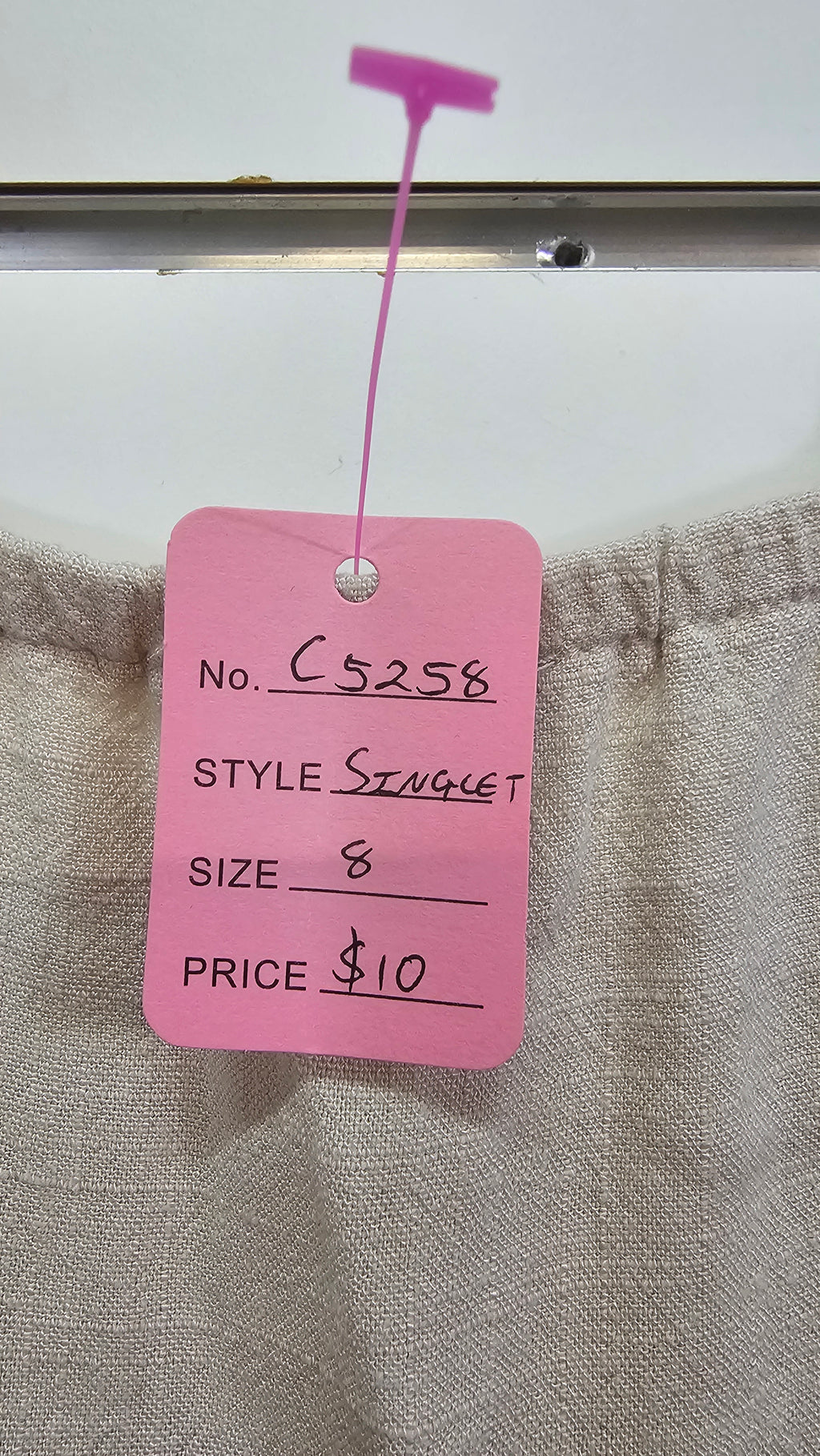 Dotti Cream Linen Singlet - 8