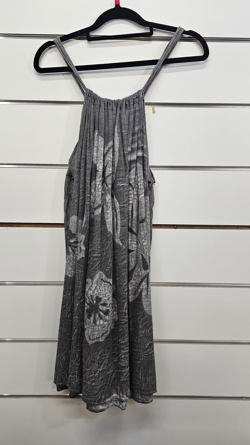 Grey String Sleeve Top