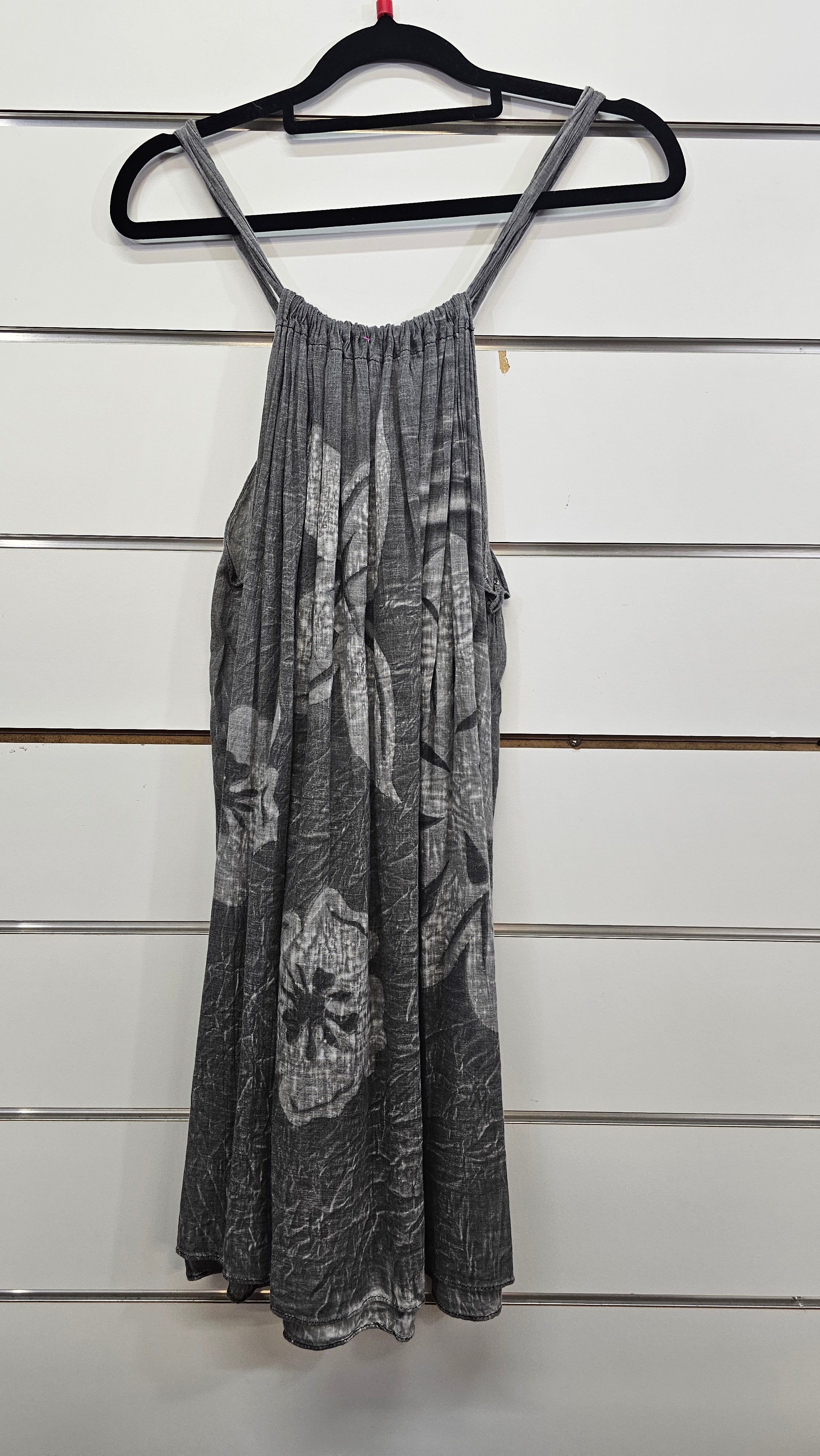 Grey String Sleeve Top
