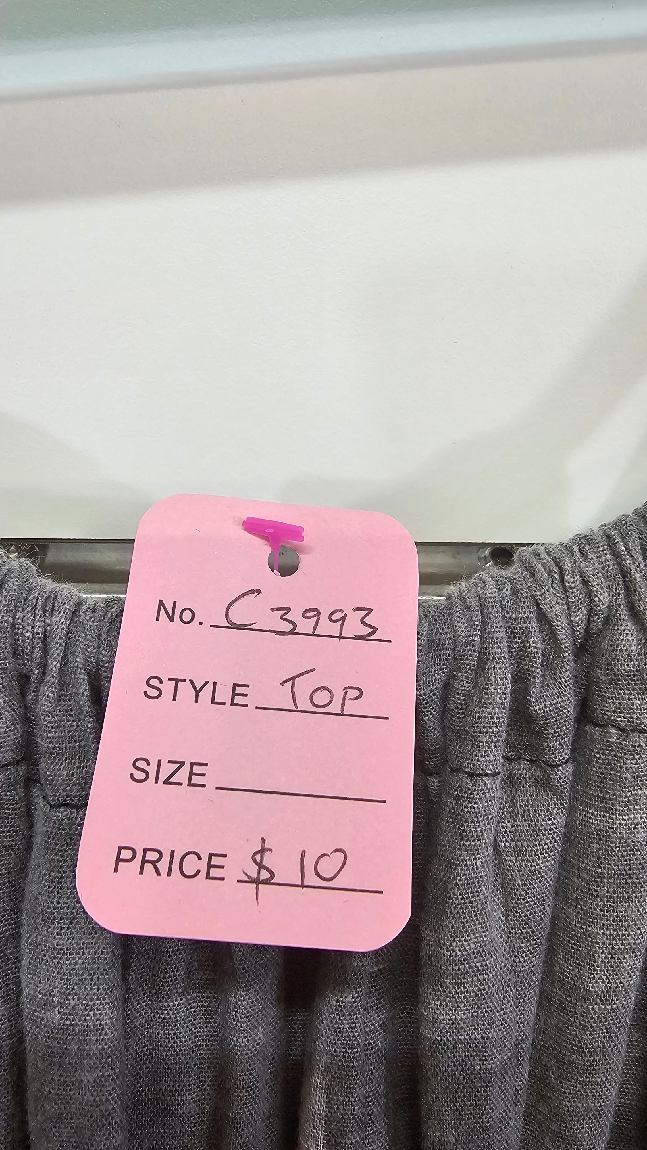 Grey String Sleeve Top
