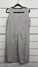 See Saw Grey Sleeveless Linen Dress - 12