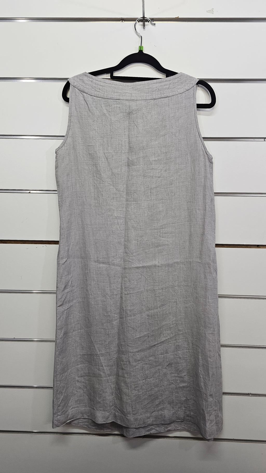 See Saw Grey Sleeveless Linen Dress - 12