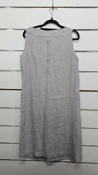 See Saw Grey Sleeveless Linen Dress - 12